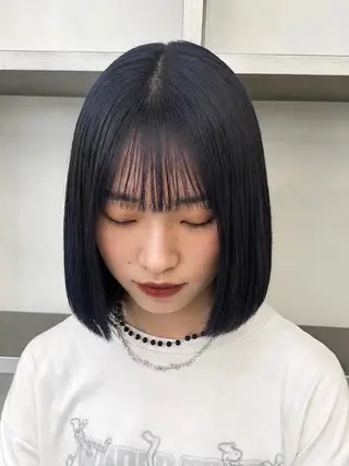 ミディアム カラー ヘアアレンジ 顔周りカット×透明感 カラー💫AINAのヘアスタイル