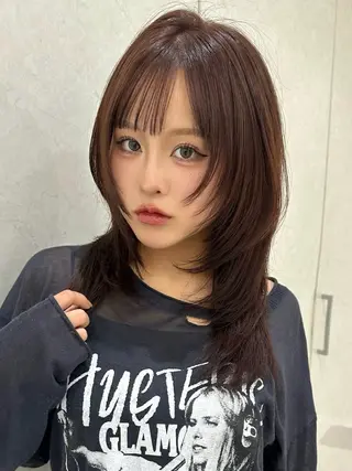 ミディアム ウルフカット/ボブ りなのヘアスタイル