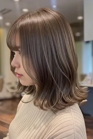 ミディアム 細川 明子のヘアスタイル