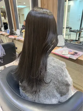 ロング カラー 赤み消しカラー🌱 YUZUKI🫧のヘアスタイル