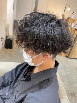 パーマ メンズ シャドウパーマ/ 波巻パーマYu-Kiのヘアスタイル