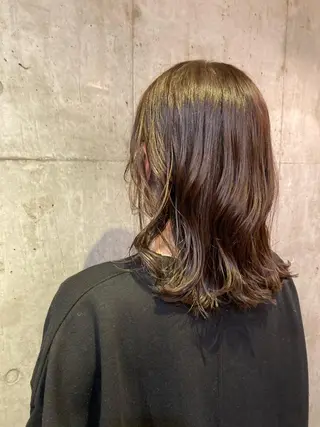 ミディアム カラー ✂︎岡根 京花✂︎のヘアスタイル
