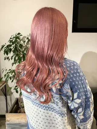ロング カラー 暖色カラー🍒 ケアブリーチ/akiのヘアスタイル
