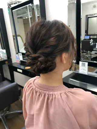ミディアム ヘアアレンジ レイヤー/エクステ alpha下妻のヘアスタイル
