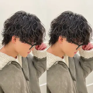 ショート パーマ メンズ 亀井隆汰/メンズ専門 パーマ特化美容師のヘアスタイル