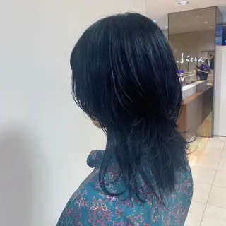 セミロング カラー ヘアアレンジ 【Sweep】おじま のぞみのヘアスタイル