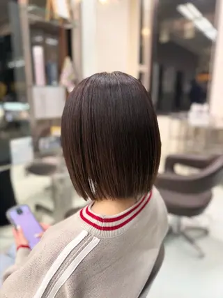 ショート 新井優馬｜縮毛矯正/ 地毛風ストレートのヘアスタイル