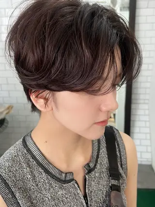 ショート 紙屋町ショート /ボブ　パーマ河内蓮のヘアスタイル