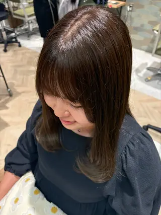 セミロング あさかわ みほのヘアスタイル