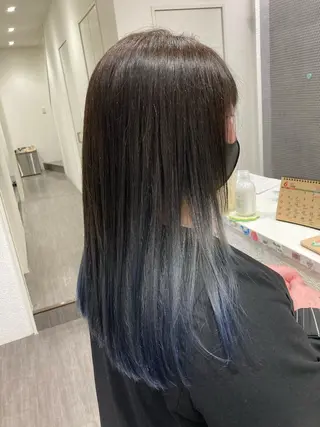 セミロング カラー ミルクティー量産💙 💙ブリーチ特化💙のヘアスタイル