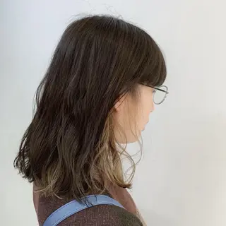 ミディアム カラー 山下 直人のヘアスタイル