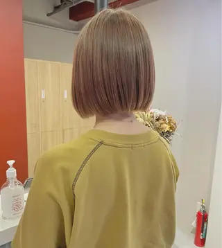 ミディアム ボブ/縮毛矯正 🌟梅田盛一🌟のヘアスタイル
