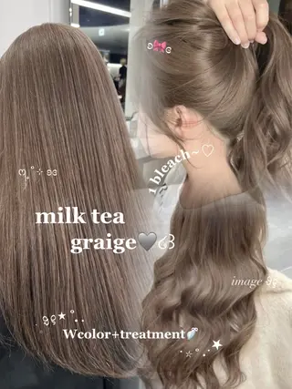 カラー 透明感ベージュ🎀 Anju/渋谷🎀のヘアスタイル
