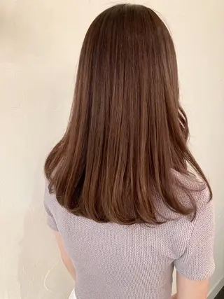 セミロング カラー シマダ アユミのヘアスタイル