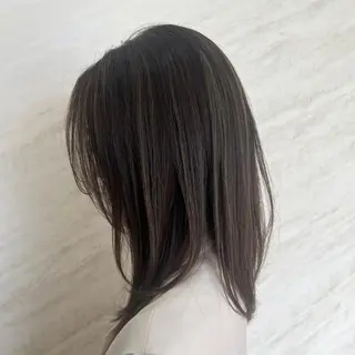 セミロング カラー 顔周りカット/透明感 カラー🤍大塚蛍のヘアスタイル