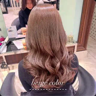 ロング カラー コテ巻きパーマ💙 シノヤユイのヘアスタイル