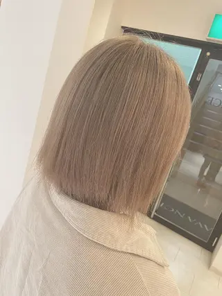 カラー レイヤー/くびれ/ 縮毛/チェレ金剛のヘアスタイル