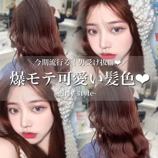 ロング まろっと艶感ブラウン ベージュ🤍まなかのヘアスタイル