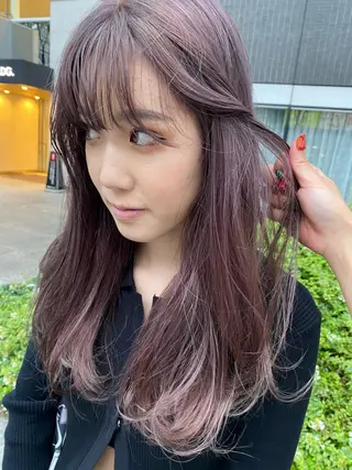 ロング デザインカラー/ボブ ブリーチカラー/ユリのヘアスタイル