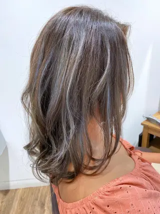 ロング カラー ハイライト⭐️上野 高広のヘアスタイル