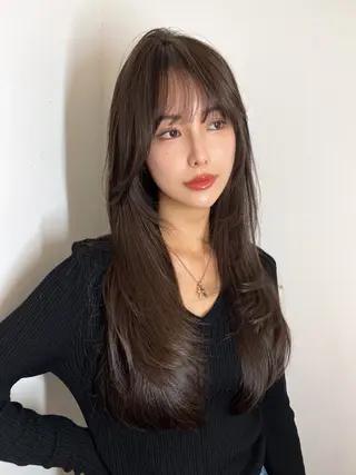 ロング 🇨🇳ワンホンヘア 下田鉄也のヘアスタイル