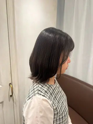 ミディアム 透明感カラー💜 モテ髪 空陽💙のヘアスタイル