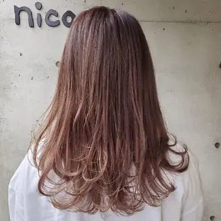 セミロング カラー 梅澤 勧太のヘアスタイル
