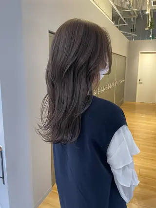 セミロング カラー 中尾 碧斗のヘアスタイル