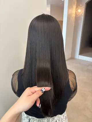 ロング ボブ/顔周りレイヤー 🎀momoka🎀のヘアスタイル