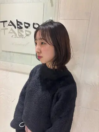 ミディアム カラー yui🥀/ボブ /ブリーチなしカラーのヘアスタイル