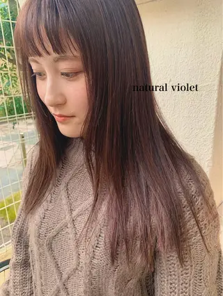 ロング カラー 透明感カラー👑 井上美乃里のヘアスタイル