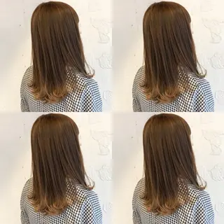 セミロング カラー ヘアアレンジ 嶋佐 昌大 シマサマオのヘアスタイル