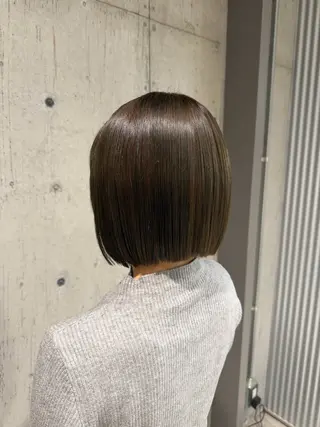 ミディアム カラー ヘアアレンジ ボブ×艶カラー 特化・リクト💥のヘアスタイル