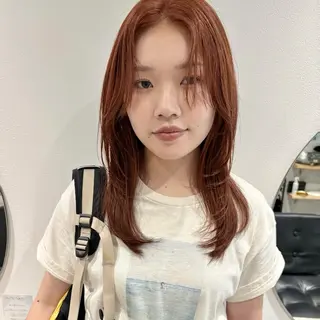 セミロング カラー 🧚🏻momo 🧚🏻【下北沢】のヘアスタイル