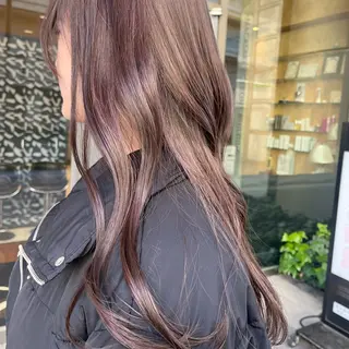 ロング カラー ルナ|縮毛矯正 ×デザインカラー🥝のヘアスタイル