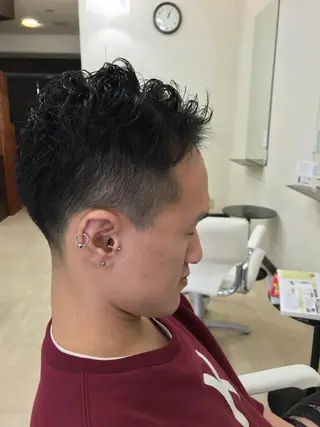 ショート パーマ メンズ 代表スタイリスト 直田 洋人のヘアスタイル
