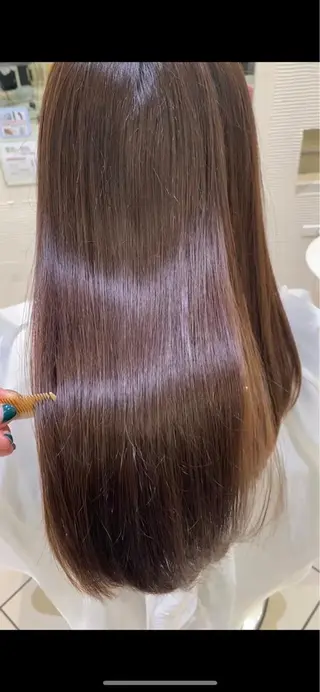 ロング カラー 韓国レイヤー🪽 耳ツボジュエリーのヘアスタイル