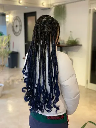 ロング ヘアアレンジ メンズ キッズ BRAIDS💎愛子 大人ハイライト💎のヘアスタイル