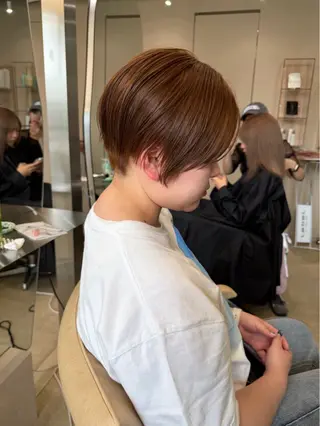 ショート カラー 縮毛矯正/ショート なーな🎀🤍のヘアスタイル
