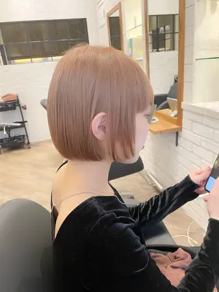 ショート カラー ✨透明感ケアカラー✨ 長野ゆきなのヘアスタイル