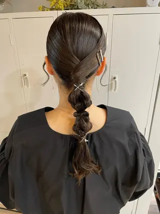 セミロング 透明感ベージュカラー yumekaのヘアスタイル