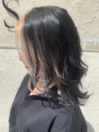 ミディアム カラー 西村 弘輝 パーマ/艶髪カラーのヘアスタイル