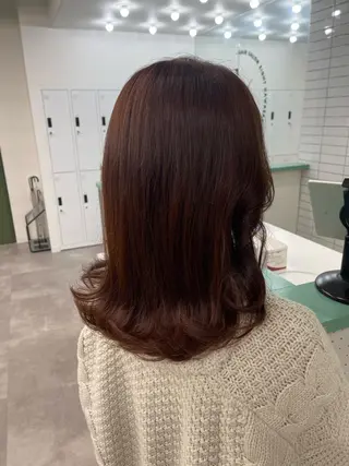 セミロング カラー 🌿新木 彩加🌿のヘアスタイル