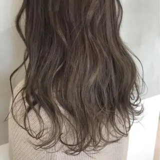 ロング オリーブ カラー✨有坂映哉のヘアスタイル