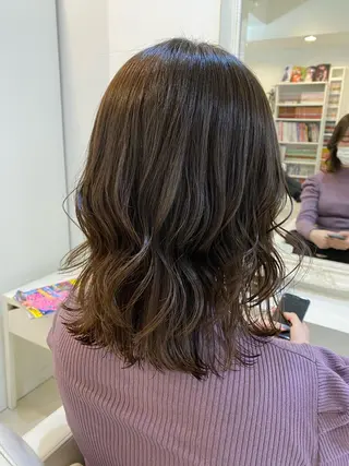 ミディアム カラー ヘアアレンジ マツエク・マツパ アイブロウ 透明感カラー🫧ヘア セット🫧松本菜月の眉毛・アイブロウイメージ