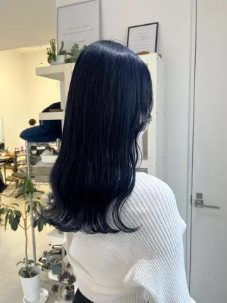 セミロング カラー 長山 茉白のヘアスタイル