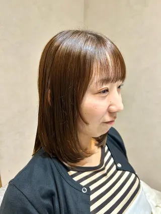 ミディアム カラー 児玉 りなのヘアスタイル