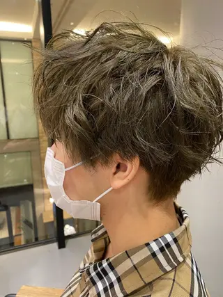 ショート カラー メンズ unopulir 景山　凌のヘアスタイル