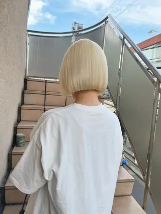 ショート ハイトーンNo.1✨ パーマ✨イマイタツヤのヘアスタイル