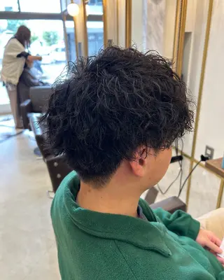 パーマ メンズ 土屋 竣奨のヘアスタイル